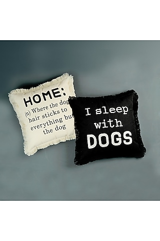 Black & White Jacquard Pillow Cover by The MJS Living