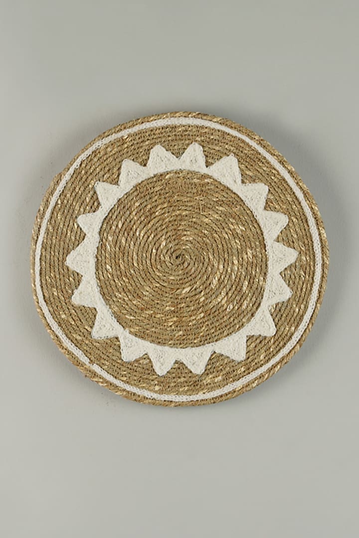 Beige & White Jute Boho Wall Art (Set of 3) by The MJS Living at Pernia's Pop Up Shop