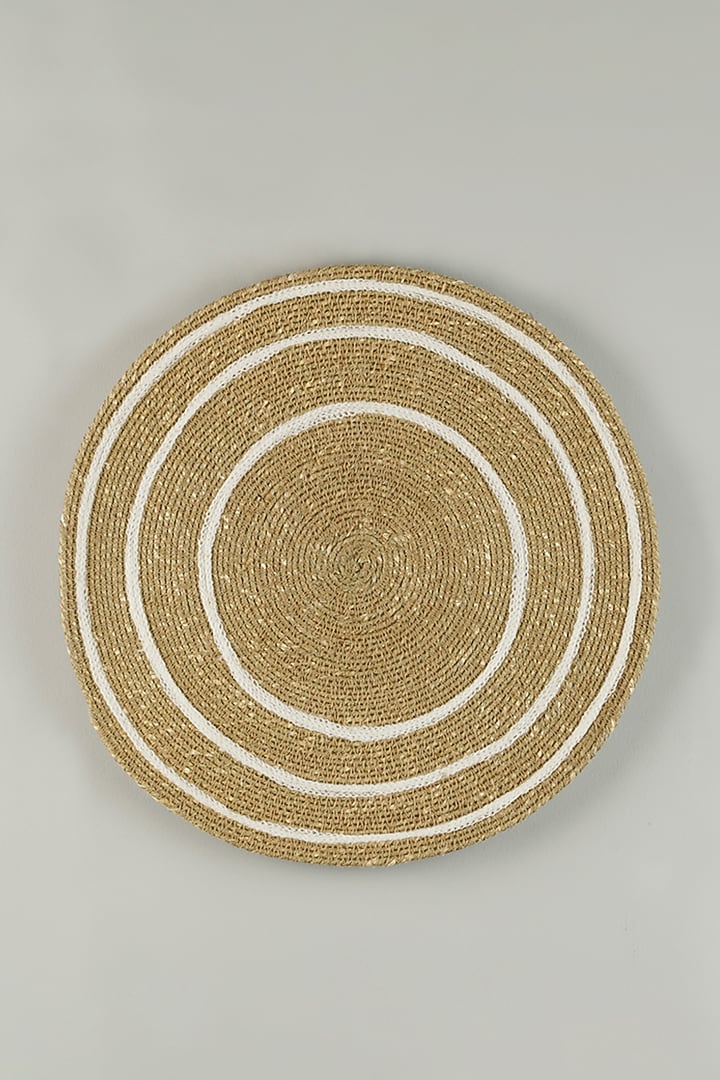 Beige & White Jute Boho Wall Art (Set of 3) by The MJS Living at Pernia's Pop Up Shop