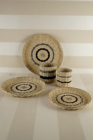 Beige Jute Basket Boho Wall Art Set by The MJS Living