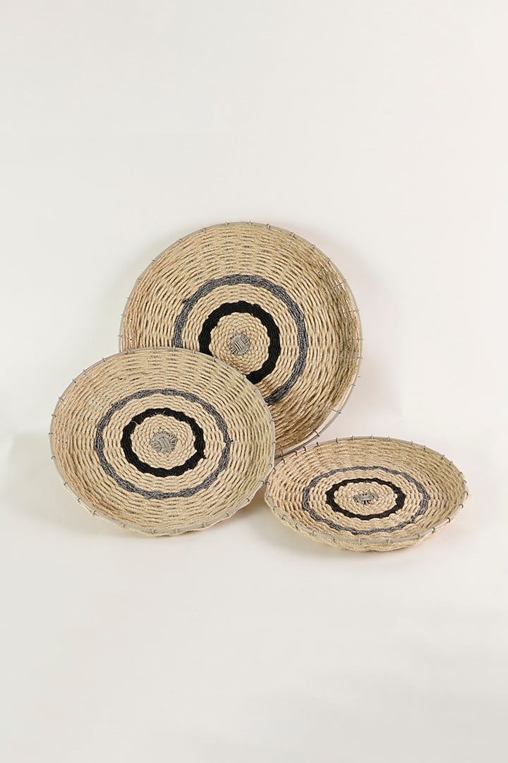 Beige Jute Basket Boho Wall Art Set by The MJS Living at Pernia's Pop Up Shop