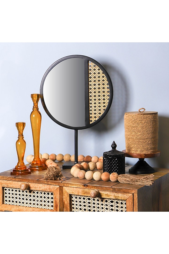 Beige Wooden & Jute Crochet Basket Set by The MJS Living at Pernia's Pop Up Shop