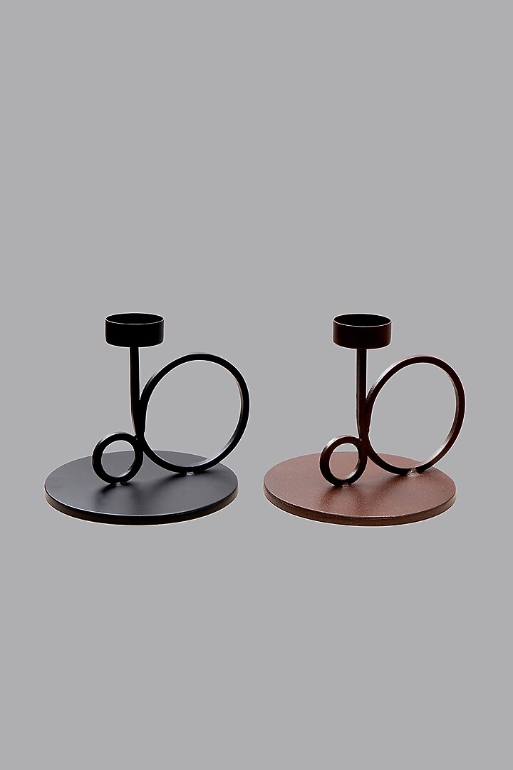 Maroon Iron Tea-Light Holder Set by The MJS Living at Pernia's Pop Up Shop