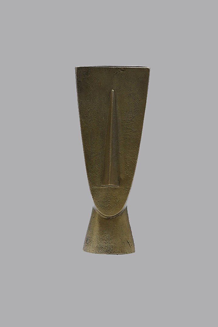 Gold Metal Sculpture Vase by The MJS Living at Pernia's Pop Up Shop