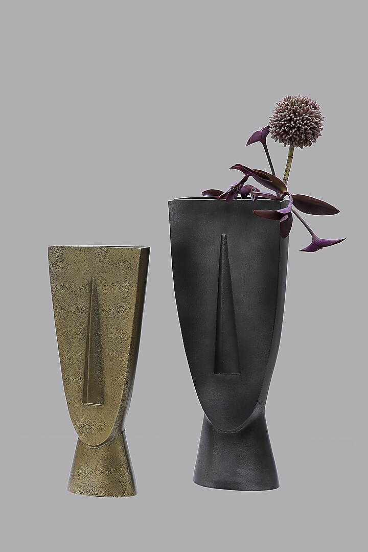 Gold Metal Sculpture Vase by The MJS Living at Pernia's Pop Up Shop