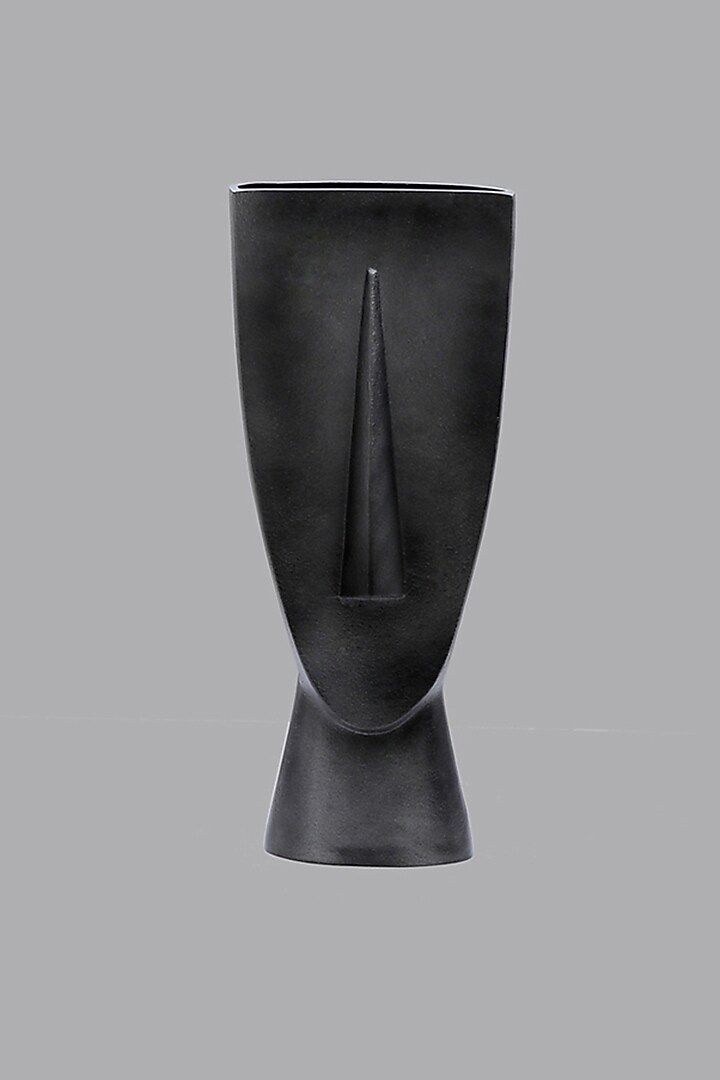 Grey Metal Sculpture Vase by The MJS Living at Pernia's Pop Up Shop