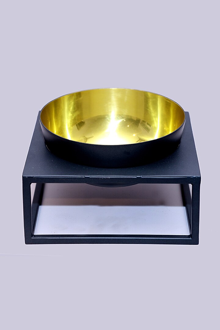 Golden Iron Bowl With Stand by The MJS Living at Pernia's Pop Up Shop