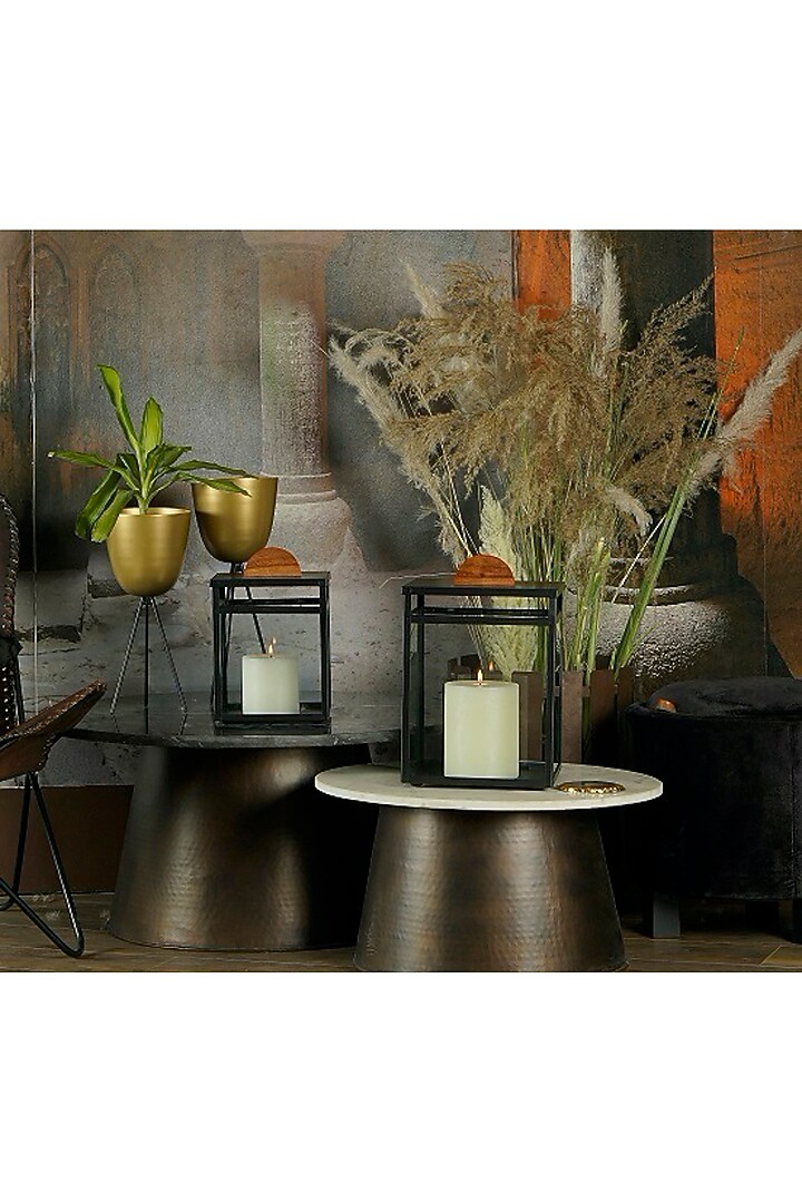 Black & Gold Iron Tripod Plant Holder Set by The MJS Living at Pernia's Pop Up Shop