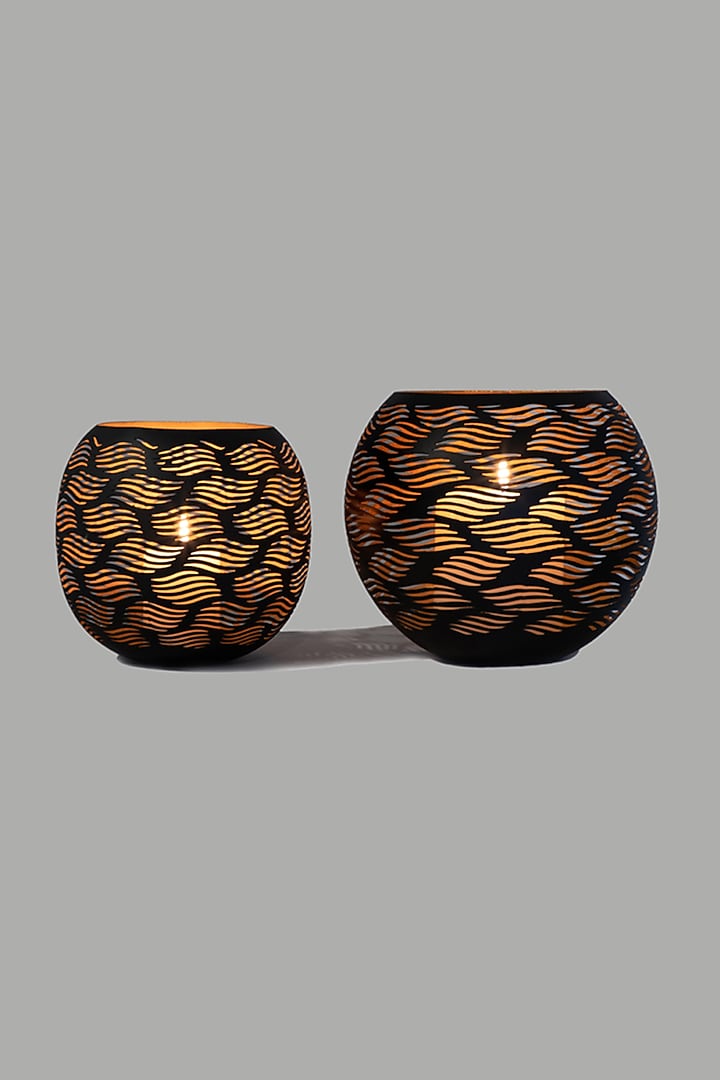 Black Iron Cutwork Candle Holder by The MJS Living at Pernia's Pop Up Shop