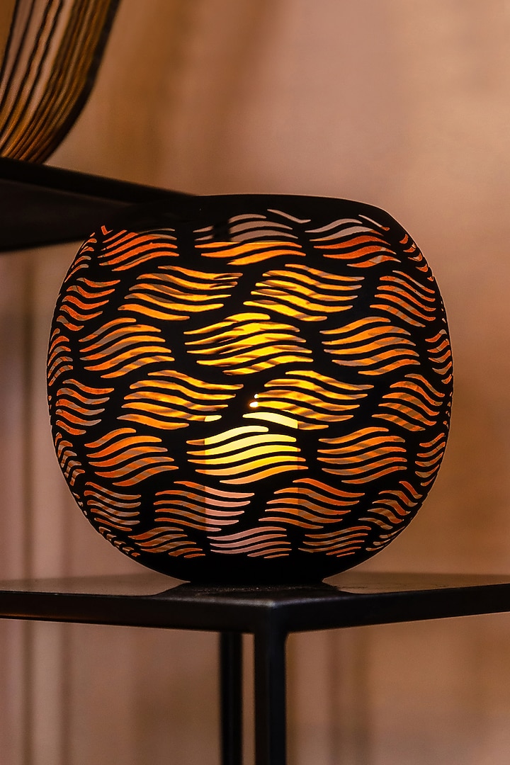 Black Iron Cutwork Candle Holder by The MJS Living at Pernia's Pop Up Shop