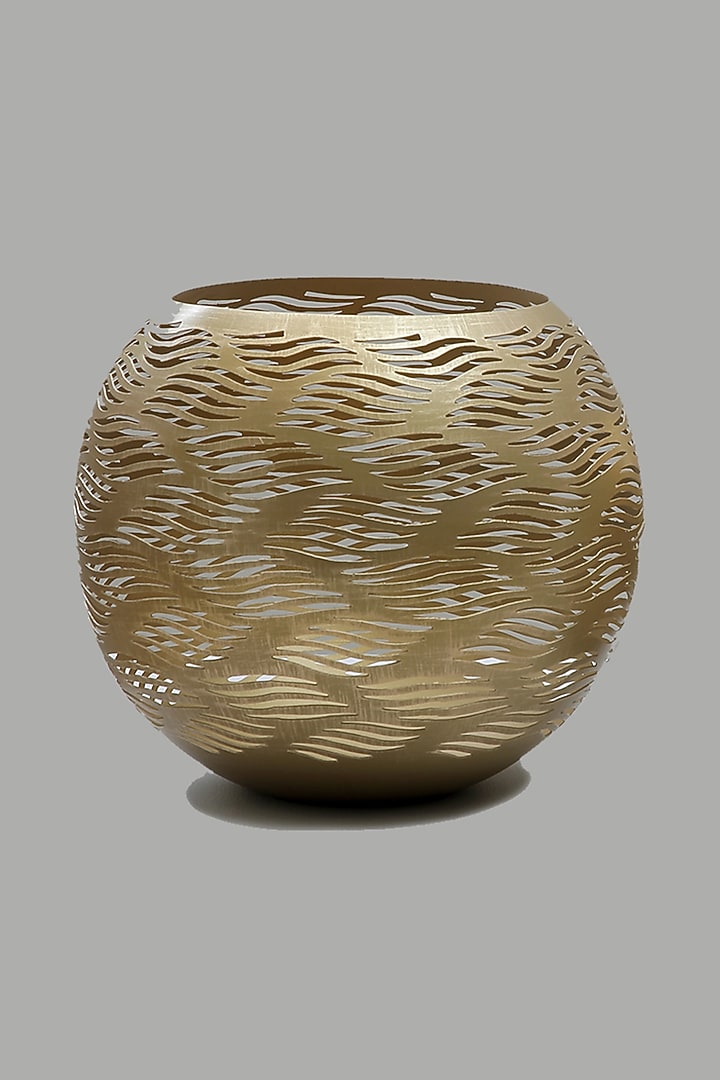 Gold Iron Cutwork Candle Holder by The MJS Living at Pernia's Pop Up Shop