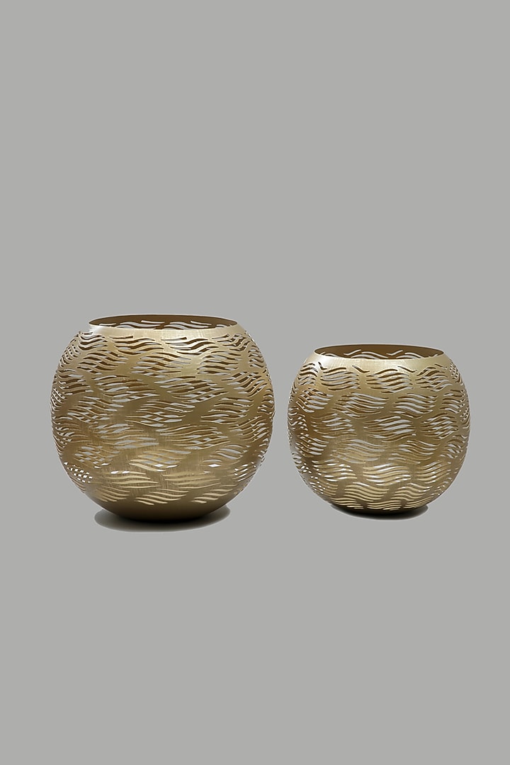 Gold Iron Cutwork Candle Holder by The MJS Living at Pernia's Pop Up Shop