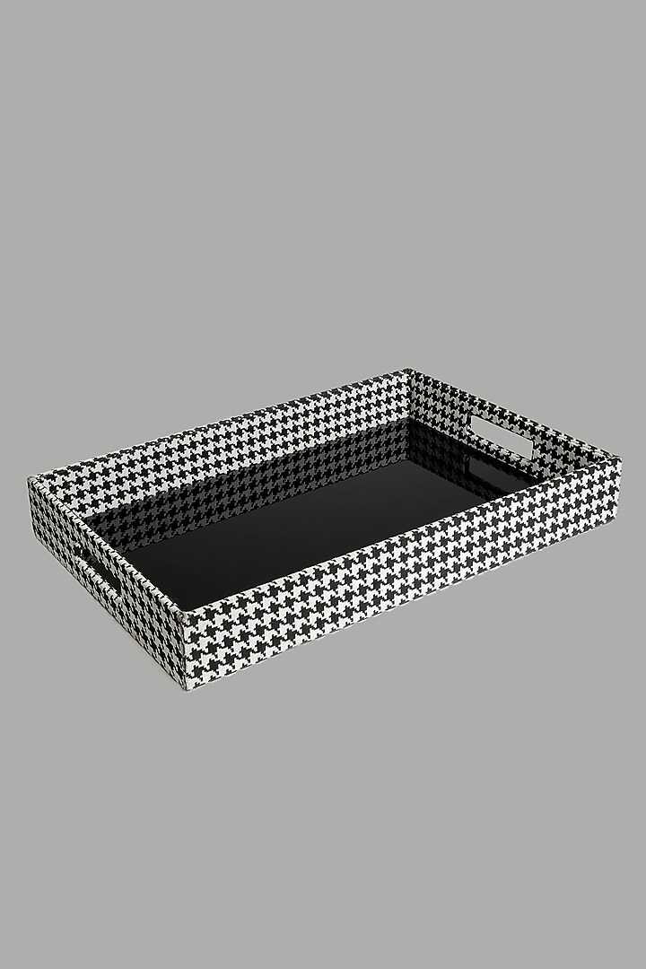 Black & White Glass Utility Tray Set by The MJS Living at Pernia's Pop Up Shop