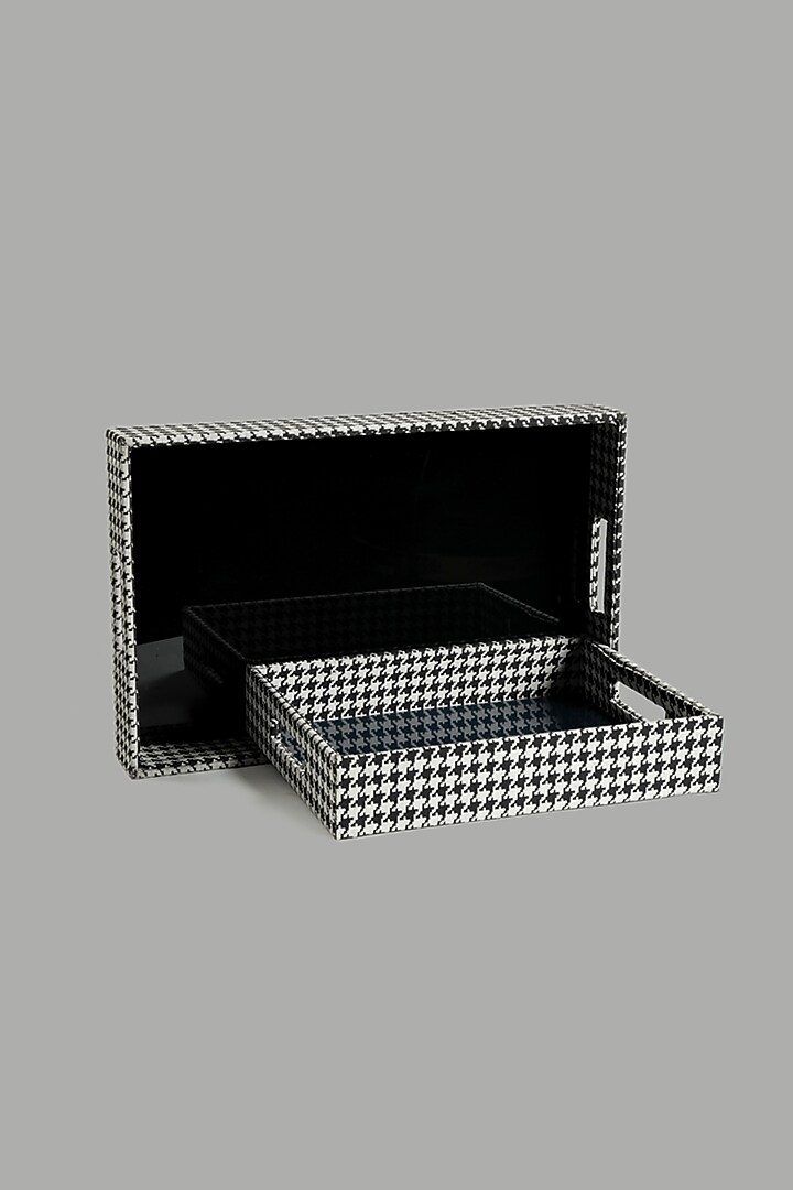 Black & White Glass Utility Tray Set by The MJS Living at Pernia's Pop Up Shop