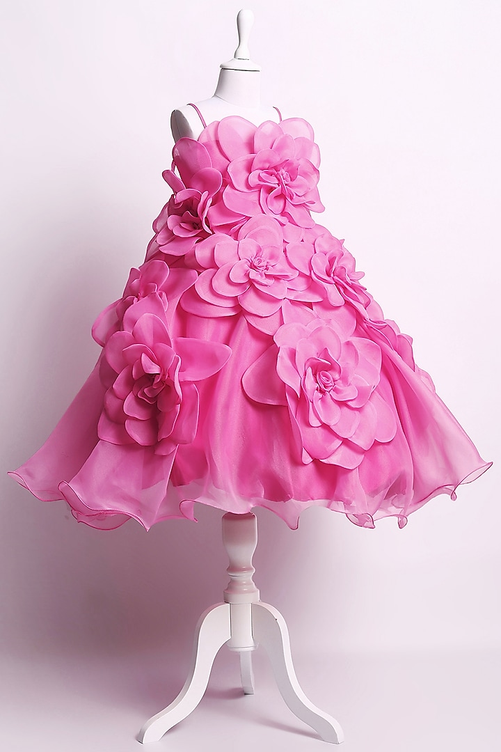 Hot Pink Tulle Dress For Girls by To My Niece