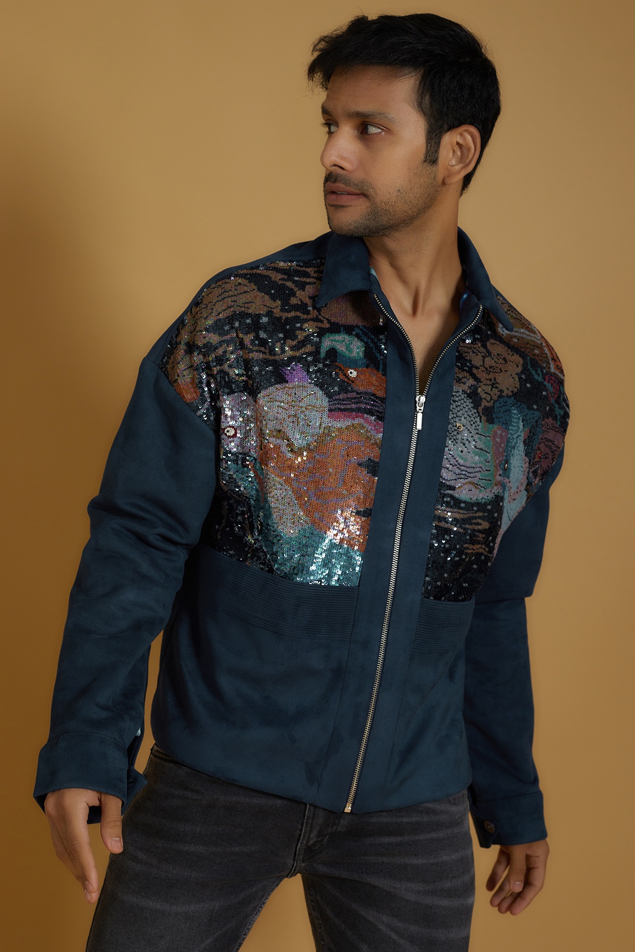 Hand deals embroidered jacket