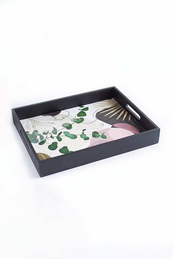 White Leaf Printed Tray by The Modern Storey at Pernia's Pop Up Shop