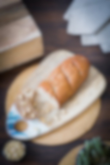 Brown Printed Platter by The Modern Storey at Pernia's Pop Up Shop