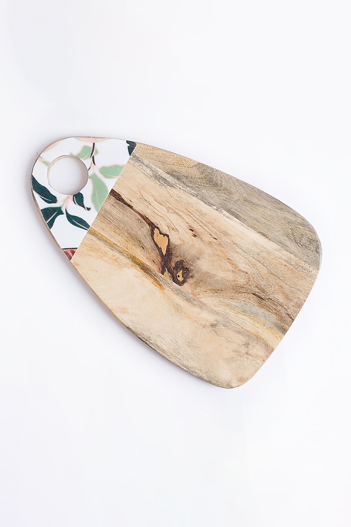 Brown Platter With Printed Handle by The Modern Storey at Pernia's Pop Up Shop