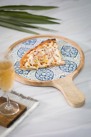 Blue Mango Wood Platter by The Modern Storey