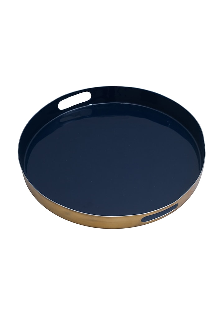 Navy Blue Stainless Steel Tray by The Modern Storey at Pernia's Pop Up Shop
