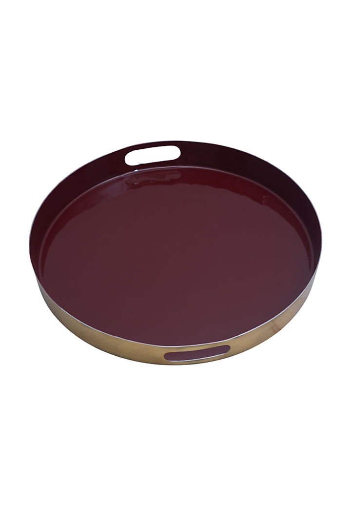 Burgundy Stainless Steel Tray by The Modern Storey at Pernia's Pop Up Shop