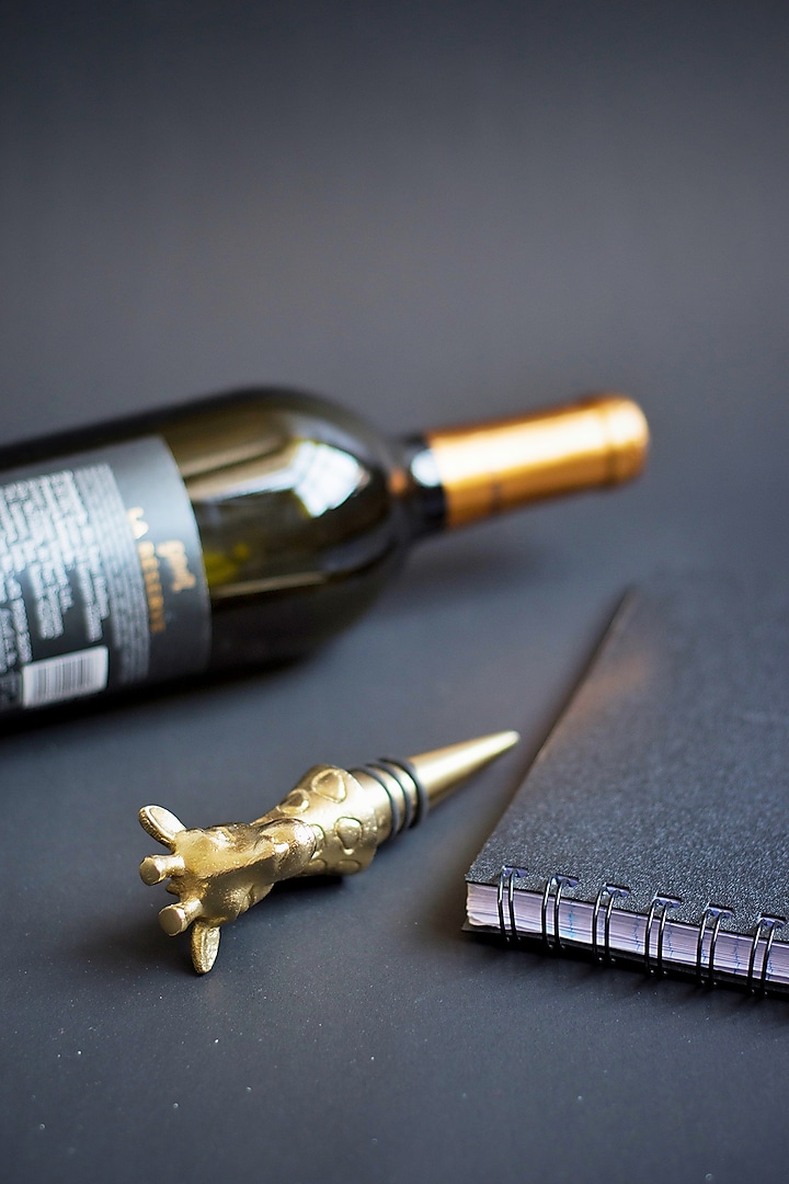 Gold Deer Handcrafted Wine Stopper by The Modern Storey