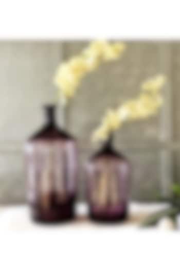 Burgundy Glass Vase (Set of 2) by The Modern Storey