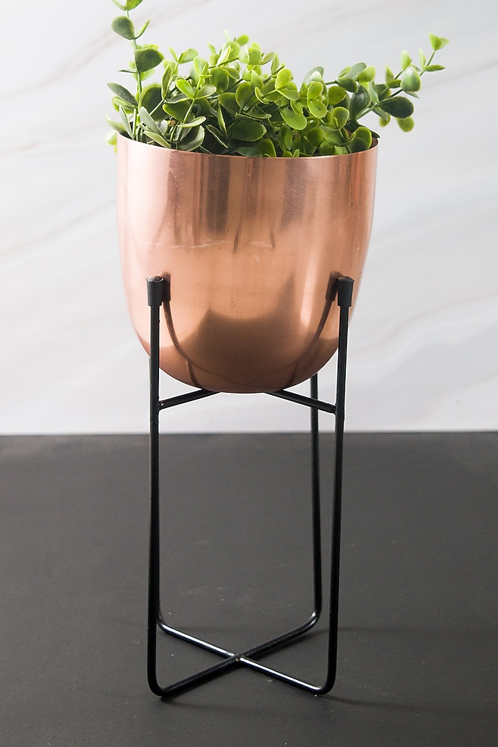 Rose Gold Iron Planter (Set of 2) by The Modern Storey at Pernia's Pop Up Shop