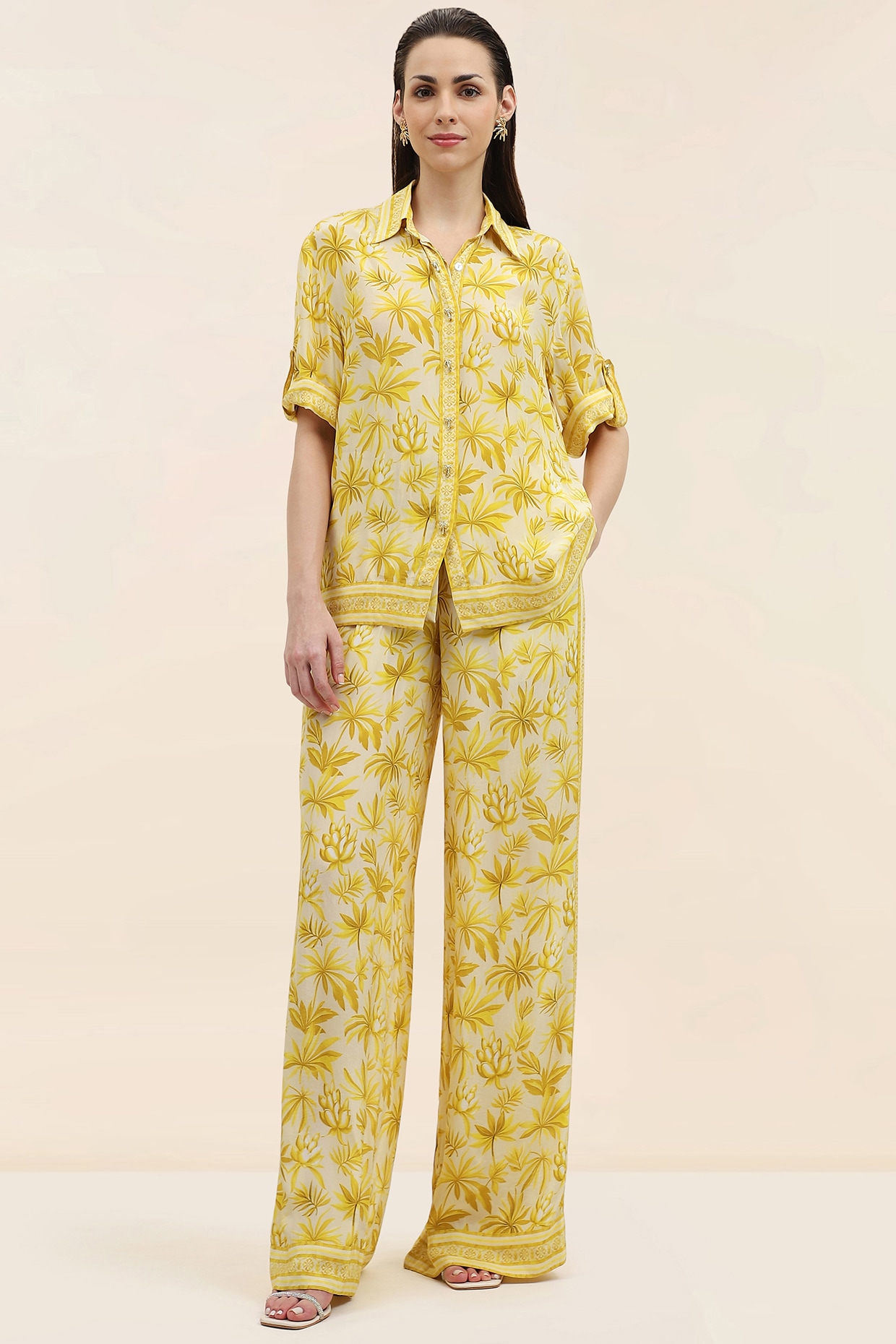 TANGERINE Sunflower Yellow Floral Print Co-Ord Set