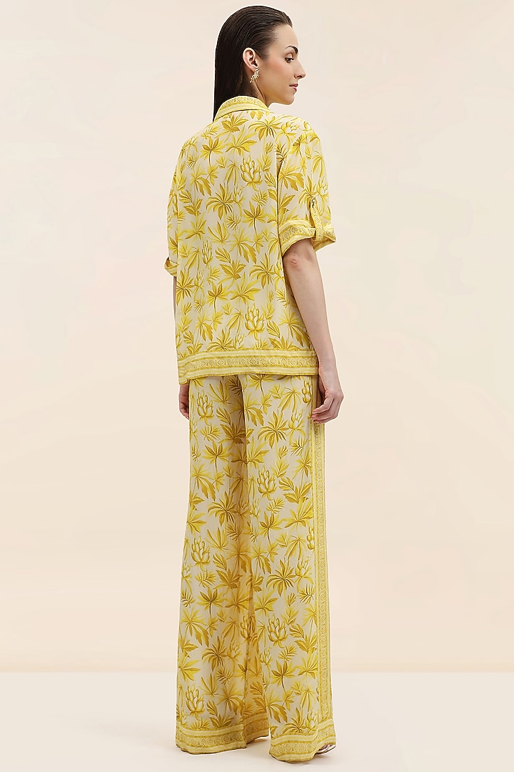 Sunflower Yellow Floral Print Co-Ord Set by TANGERINE at Pernia's Pop Up Shop