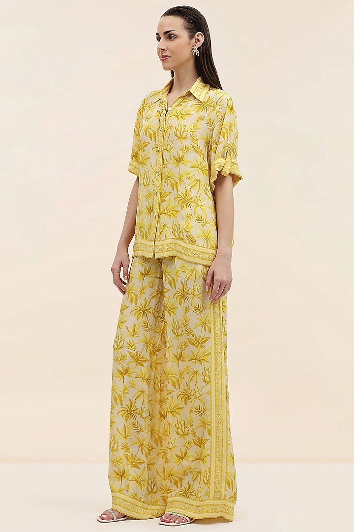 Sunflower Yellow Floral Print Co-Ord Set by TANGERINE at Pernia's Pop Up Shop