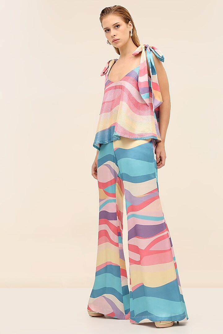 Multicoloured Georgette Sequins Printed Co-Ord Set by TANGERINE at Pernia's Pop Up Shop