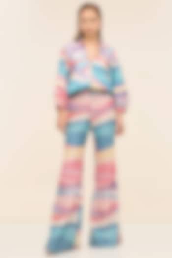 Multicoloured Georgette Sequins Printed Jacket by Taangerine Tiger at Pernia's Pop Up Shop