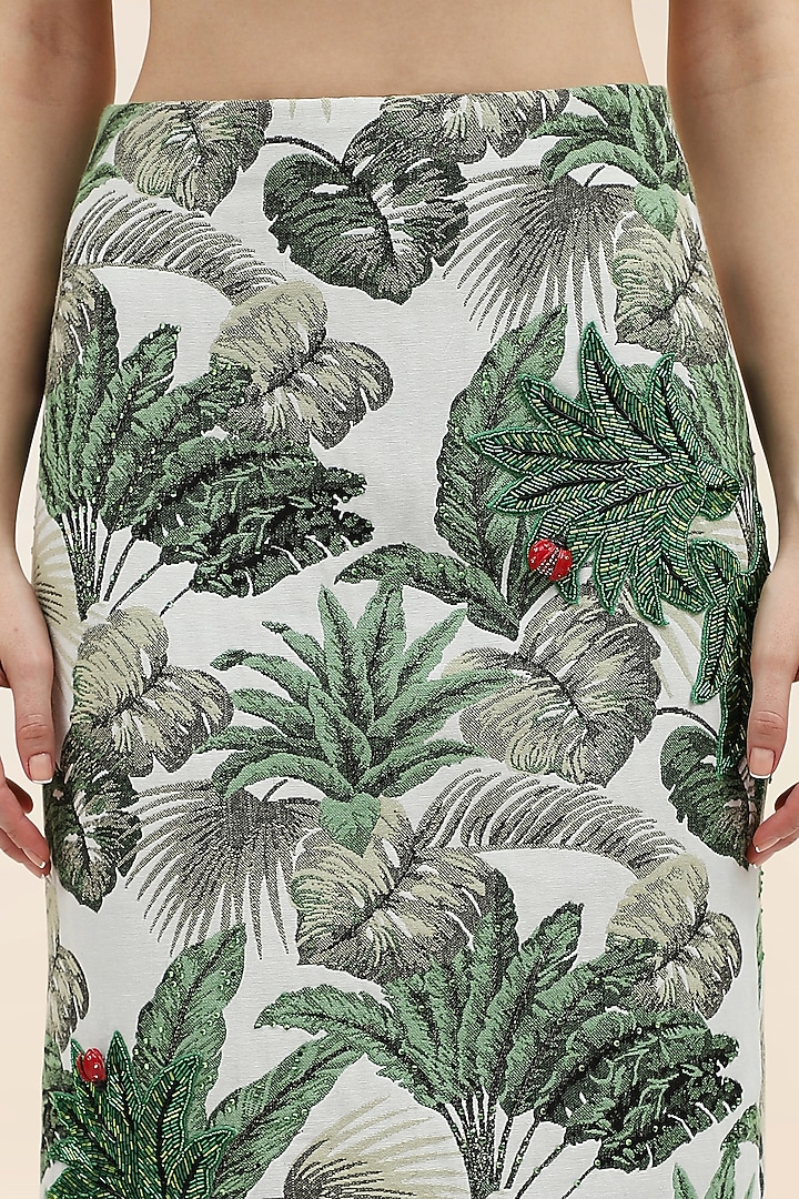 Multi-Coloured Jacquard Botanical Co-ord Set by Taangerine Tiger at Pernia's Pop Up Shop