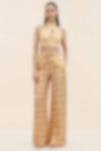Yellow Twill Printed Co-Ord Set by TANGERINE at Pernia's Pop Up Shop
