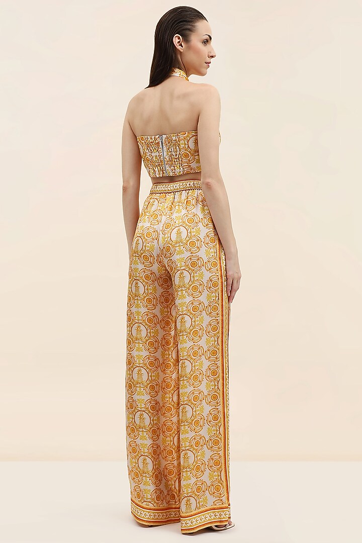 Yellow Twill Printed Co-Ord Set by TANGERINE at Pernia's Pop Up Shop