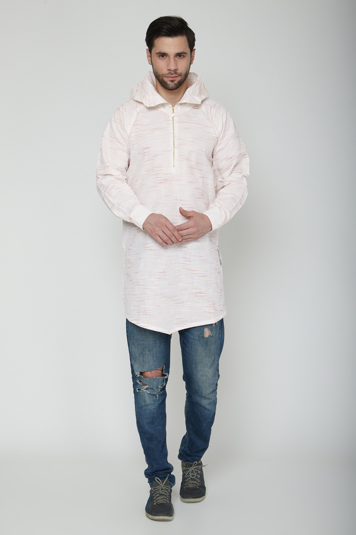 Hoodie kurta outlet shirt