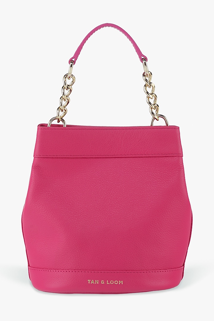 Pink Genuine Leather Batua Bag by Tan and Loom at Pernia's Pop Up Shop