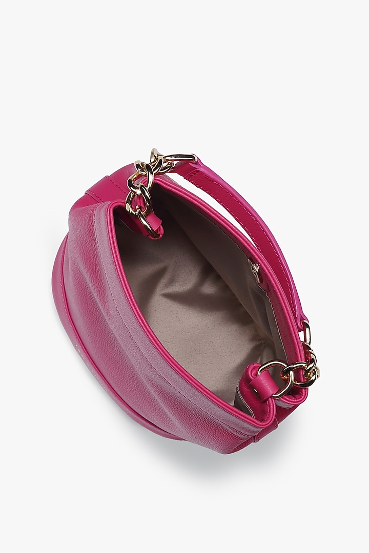Pink Genuine Leather Batua Bag by Tan and Loom at Pernia's Pop Up Shop