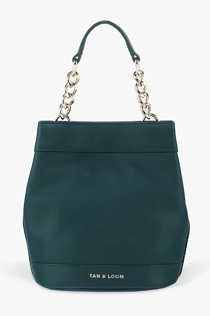 Green Genuine Leather Batua Bag by Tan and Loom at Pernia's Pop Up Shop