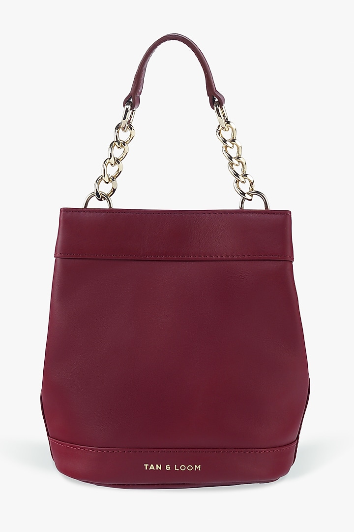 Maroon Genuine Leather Batua Bag by Tan and Loom at Pernia's Pop Up Shop