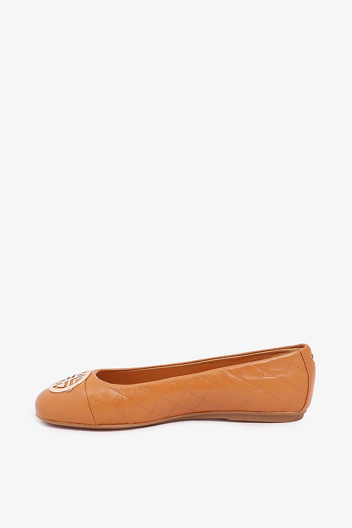 Caramel Napa Leather Ballerinas by Toni Rossi at Pernia's Pop Up Shop