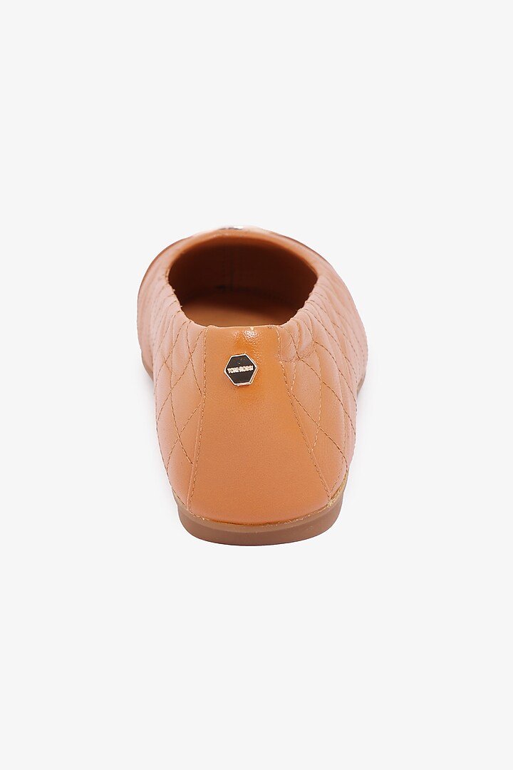 Caramel Napa Leather Ballerinas by Toni Rossi at Pernia's Pop Up Shop