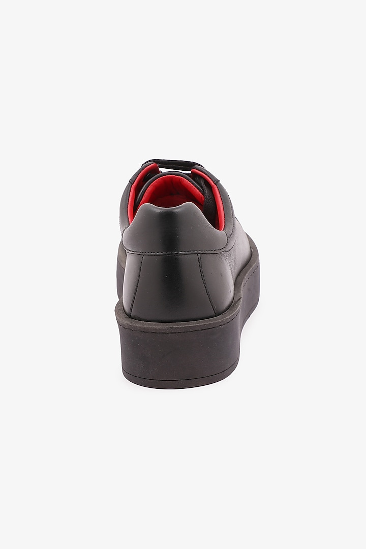 Black Leather Sneakers by Toni Rossi at Pernia's Pop Up Shop