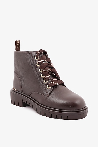 Brown Leather Hand Finished Boots by Toni Rossi
