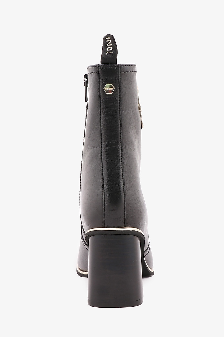 Black Leather Hand Finished Boots by Toni Rossi at Pernia's Pop Up Shop
