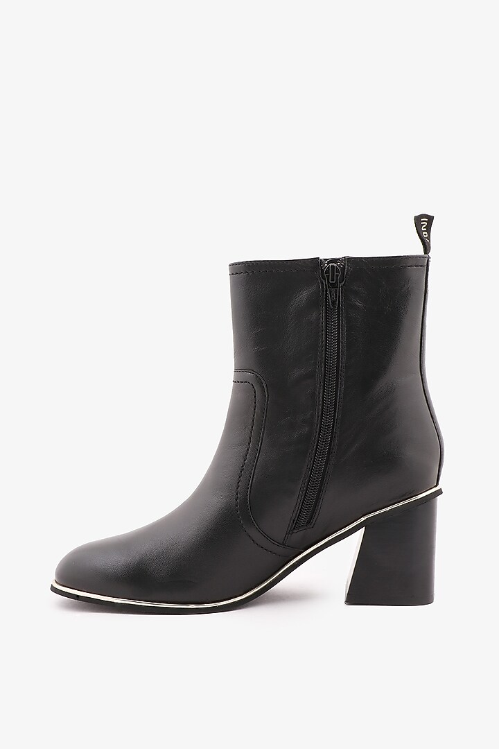 Black Leather Hand Finished Boots by Toni Rossi at Pernia's Pop Up Shop