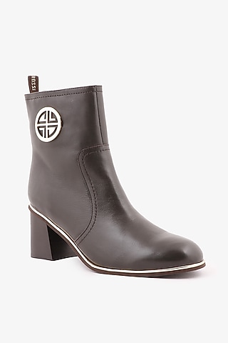 Brown Leather Hand Finished Boots by Toni Rossi