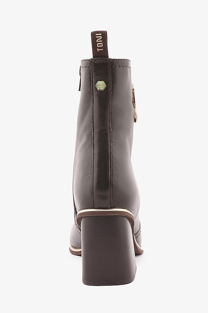 Brown Leather Hand Finished Boots by Toni Rossi at Pernia's Pop Up Shop